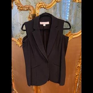 Boston Proper Black Ponte Travel Jacket; Size 8